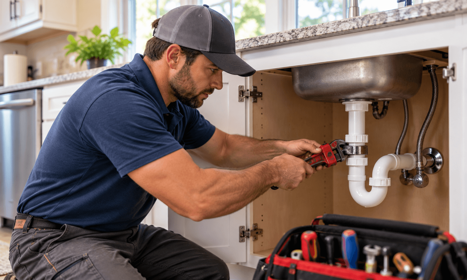 Plumbing service work